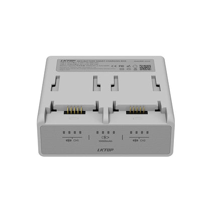 LKTOP Neo Smart Battery Charging Case 10000mAh for DJI Neo Batteries, 40W USB-C Input, App Control, 3-Slot Portable