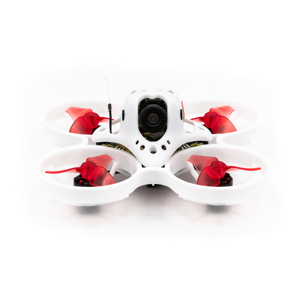 EMAX Tinyhawk Nanoscout HDZero BNF 65mm FPV drone front view with white ducts and red props