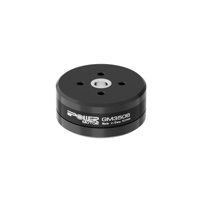 iFlight GM3506 Brushless Gimbal Motor, GM3506 brushless gimbal motor in black round housing with central shaft opening and four mounting holes
