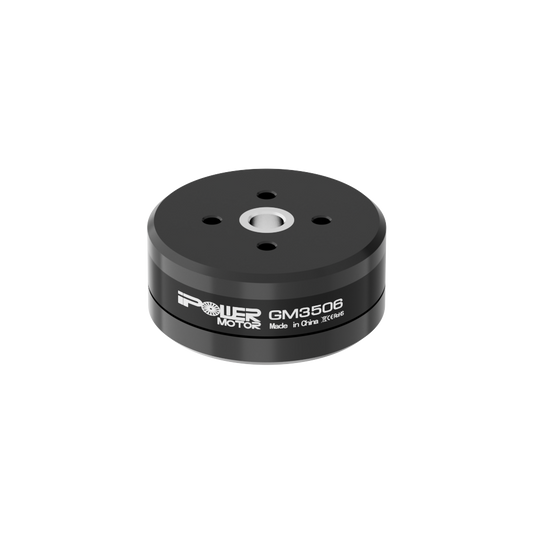 iFlight GM3506 Brushless Gimbal Motor, GM3506 brushless gimbal motor in black round housing with central shaft opening and four mounting holes