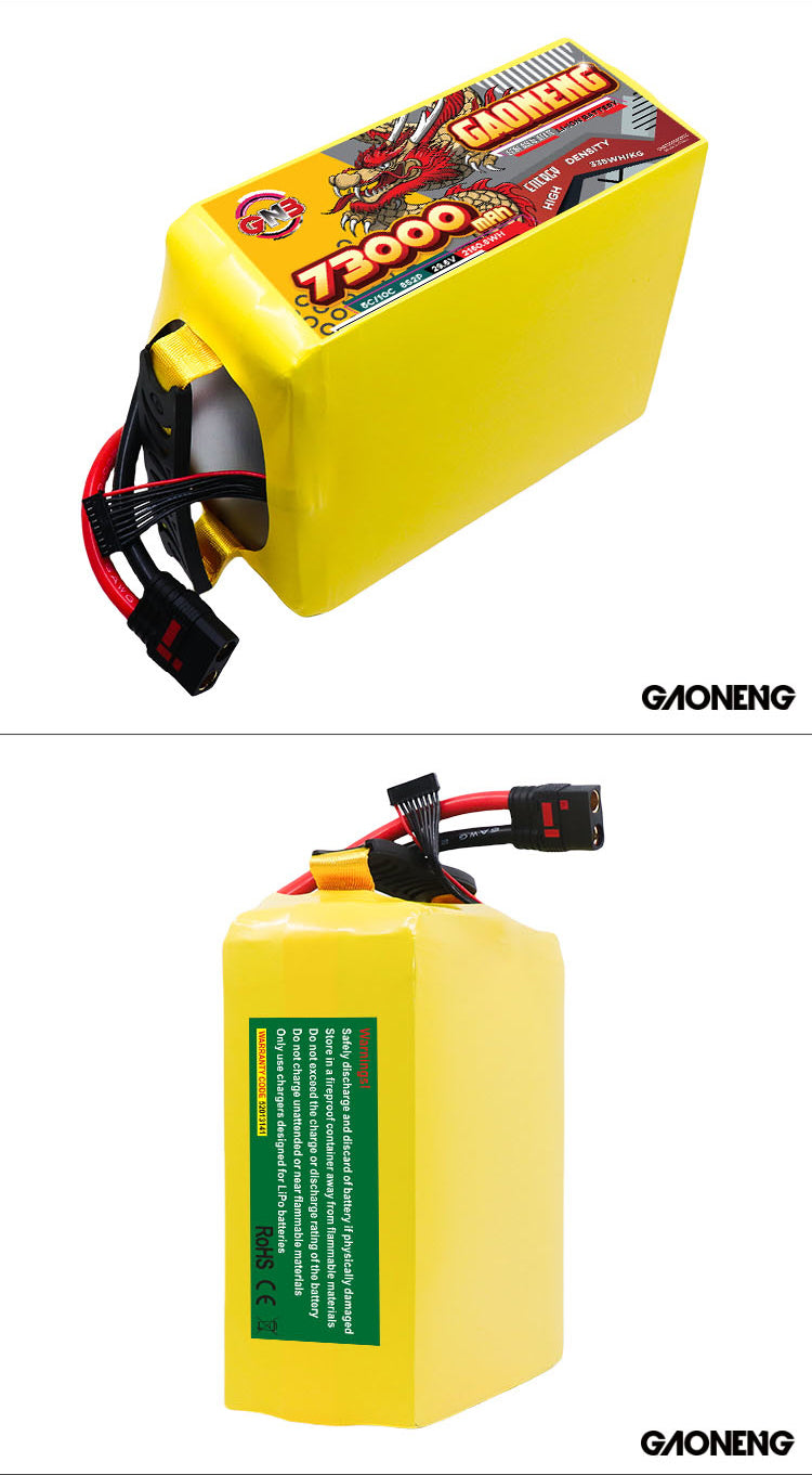 GAONENG GNB 73000mah 8S 29.6V 5C QS8 Semi Solid State Li-ion Battery 335WH/kg