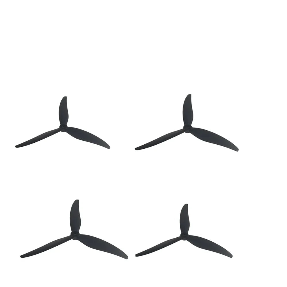 Set of four DarwinFPV 8040-3 3-blade propellers in black, arranged in a 2x2 layout