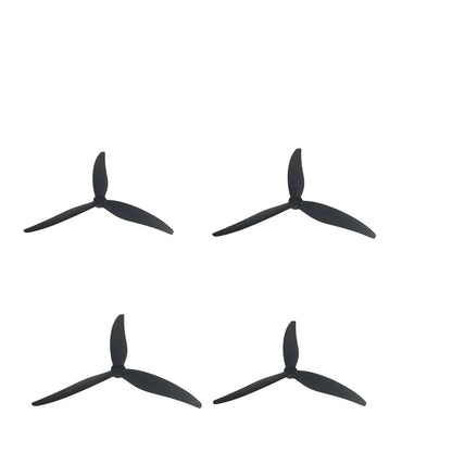 Set of four DarwinFPV 8040-3 3-blade propellers in black, arranged in a 2x2 layout