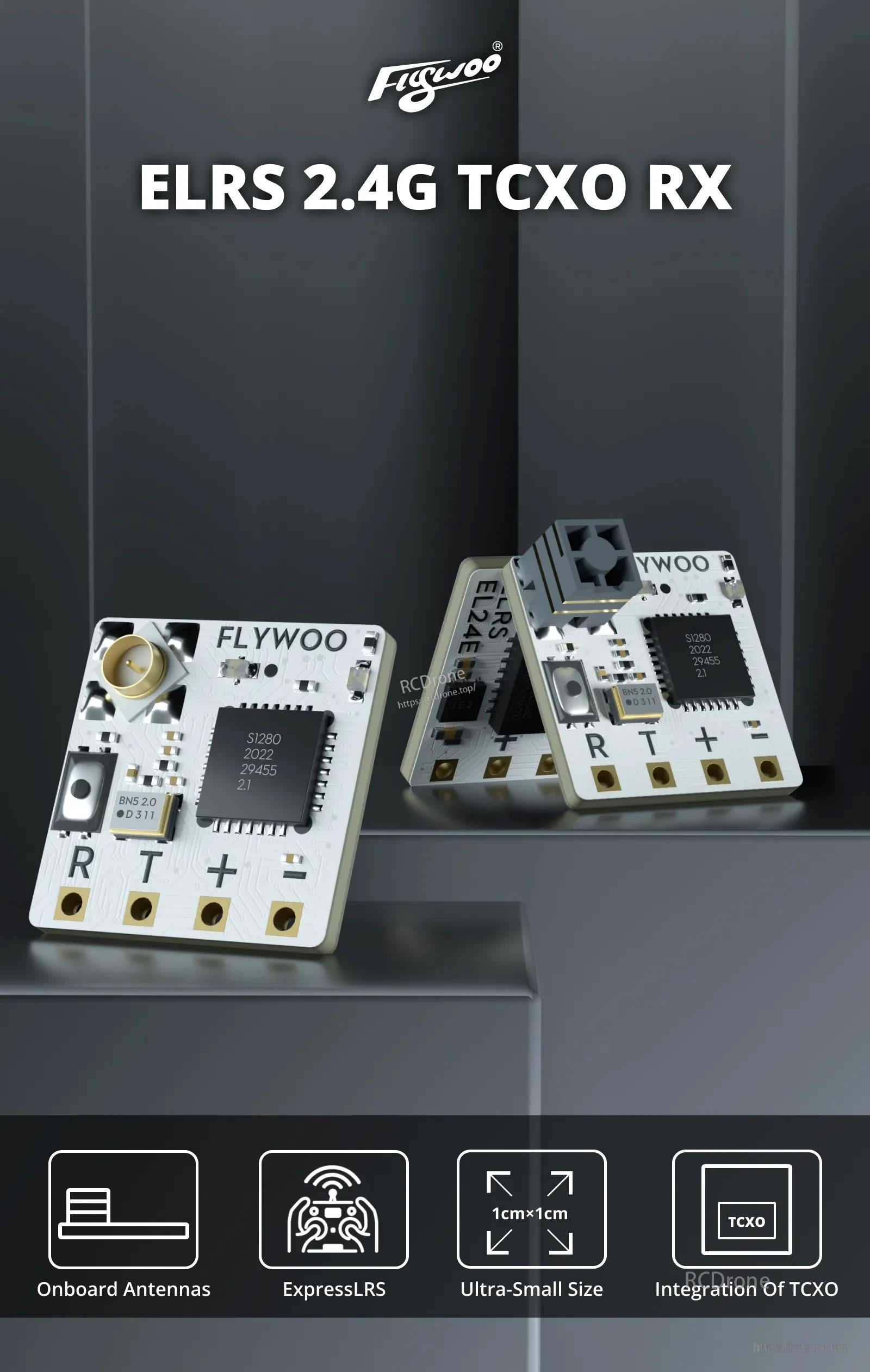 0.4g Flywoo TCXO 2.4G ELRS EL24E \ EL24P