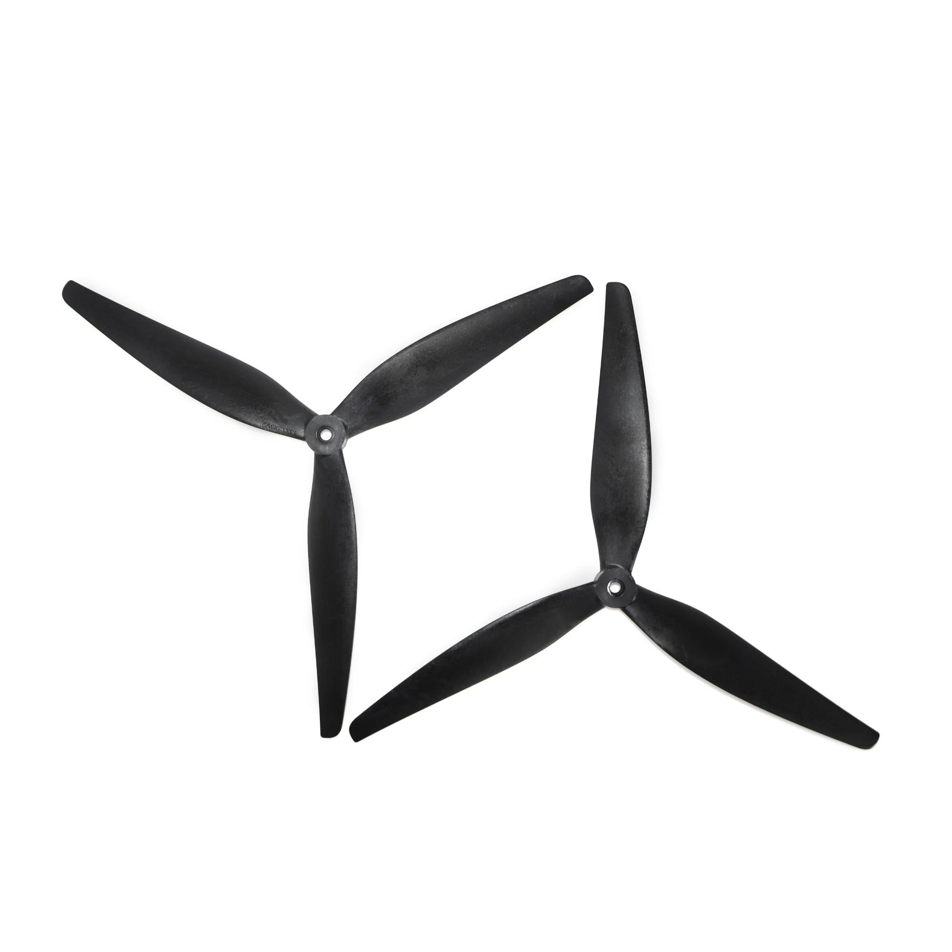 HQ X-Class Prop 13x12x3 V2 propeller set, black tri-blade drone props on white background
