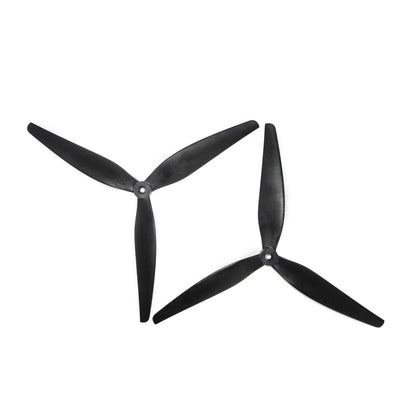 HQ X-Class Prop 13x12x3 V2 propeller set, black tri-blade drone props on white background