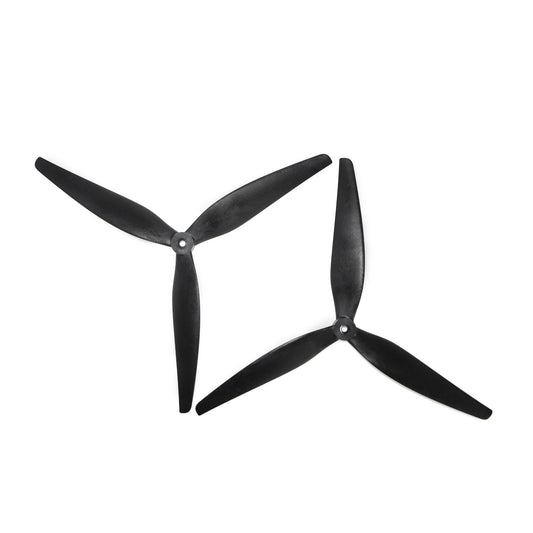 HQ X-Class Prop 13x12x3 V2 propeller set, black tri-blade drone props on white background