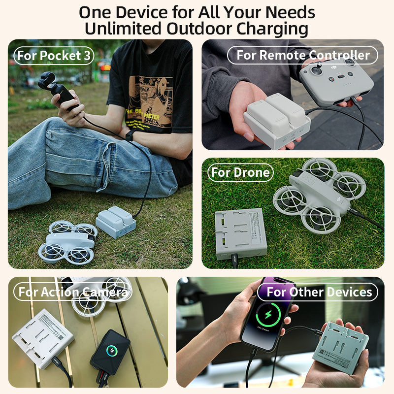 One device charges all outdoor gadgets easily