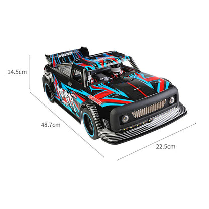 Wltoys 104072 1/10 4WD RC Drift Car 60KM/H High Speed Brushless Remote Control Car with Metal Chassis & LED Lights