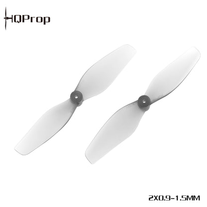 HQProp Ultralight whoop propellers with printed spec label 2X0.9-1.5MM on white background
