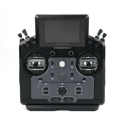 FLYSKY PL18 Ultra Paladin 18CH radio remote controller front view with touchscreen and dual gimbals