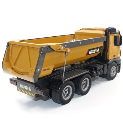 HuiNa 1573 Wywrotka RC w skali 1/14 – 10-kanałowy pojazd inżynieryjny zdalnie sterowany 2.4G, ładowność 20 kg, udźwig 7,5 kg