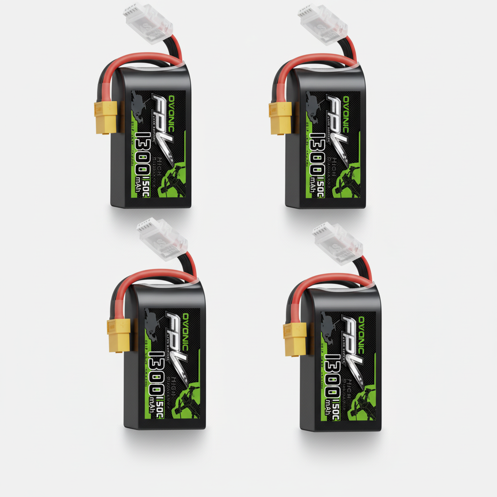 OVONIC R-Line Version 5.0 1300mAh 4S 14.8V 150C Lipo Battery with XT60 Plug