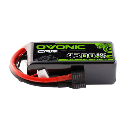 Ovonic 3S 4300mAh 60C 11.4V LiHV softcase battery pack with IT03 plug and balance lead
