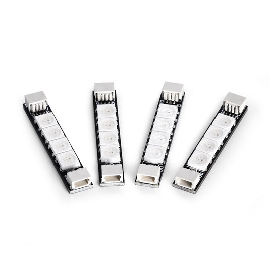 Set of four SpeedyBee programmable 2812 arm light boards with four addressable LED modules and connectors