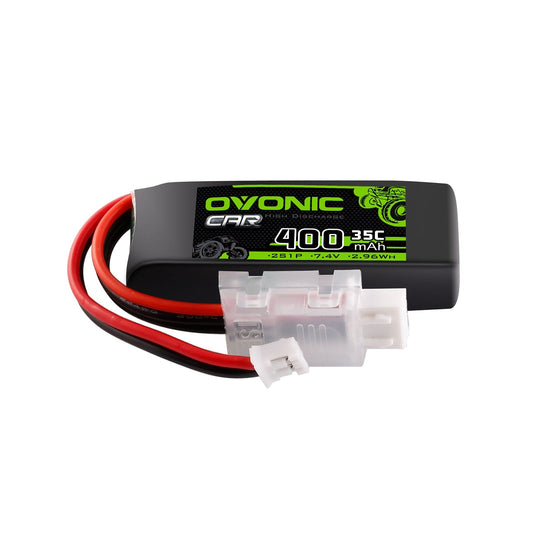 Ovonic 2S 400mAh 35C 7.4V Yumuşak Kılıf LiPo Pil Paketi, JST Fişli, JST-XHR-3P Denge