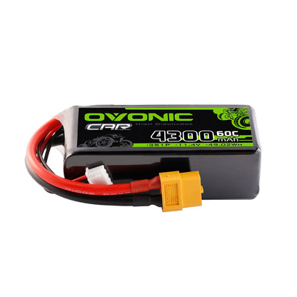 OVONIC 3S 4300mAh 11.4V LiHV 60C softcase battery with XT60 plug and balance lead