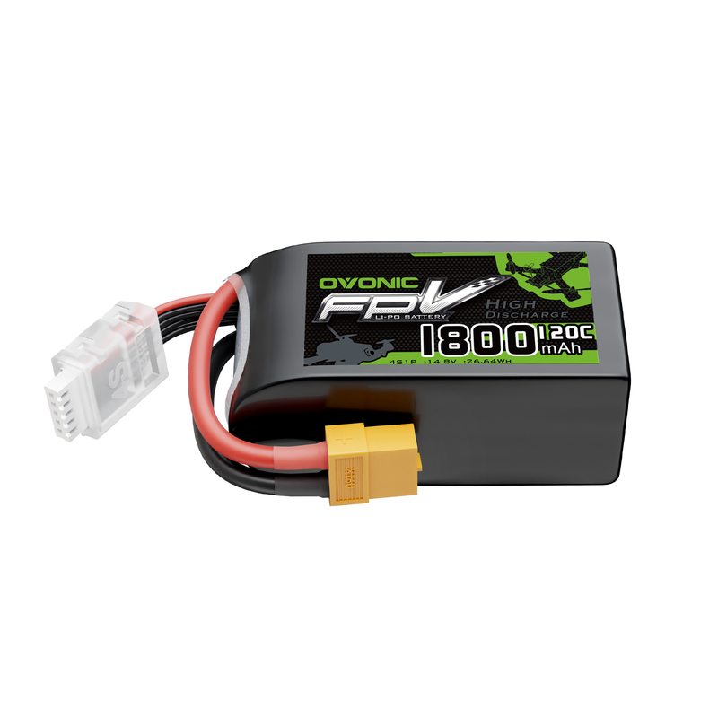 OVONIC R-Line V3.0 1800mAh 4S 120C 14.8V LiPo battery with XT60 and balance lead