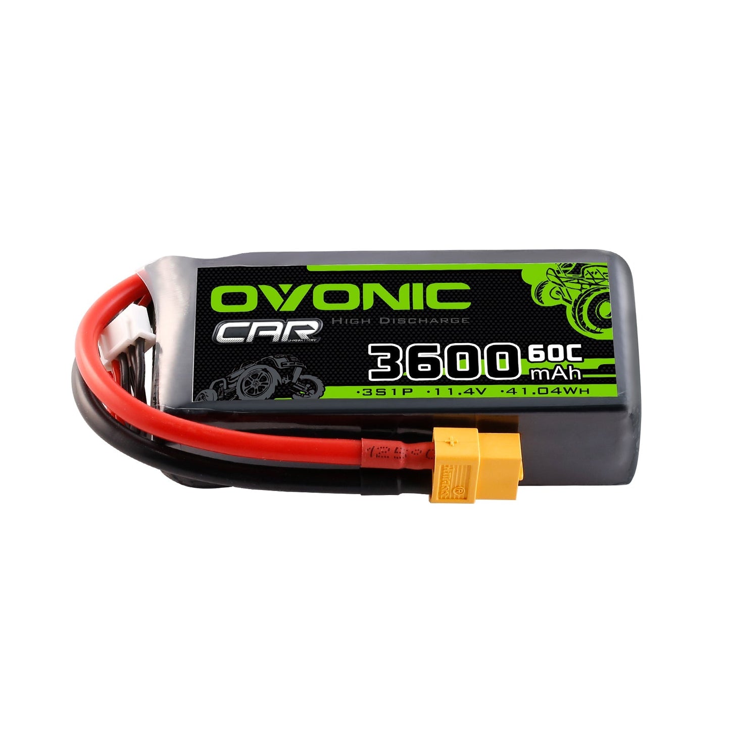 OVONIC 3S 3600mAh 11.4V LiHV 60C Softcase RC Battery Pack with XT60 Plug & JST-XHR-4P Balance