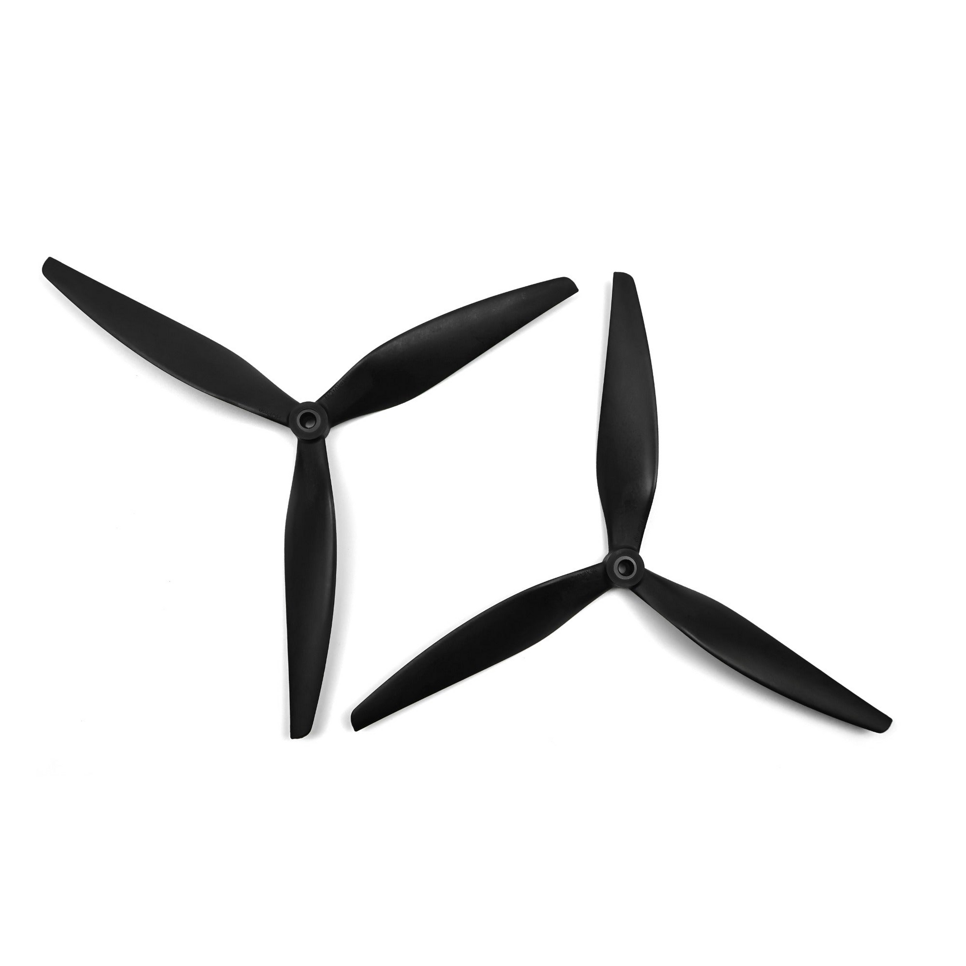 HQProp MacroQuad 10x8x3 three-blade propellers set in black, two props on white background