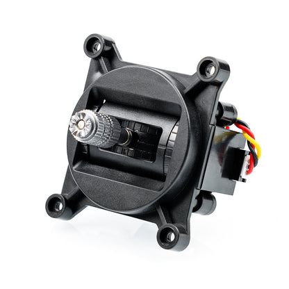 Nano gimbal module with stick shaft and three-wire lead, side angled view