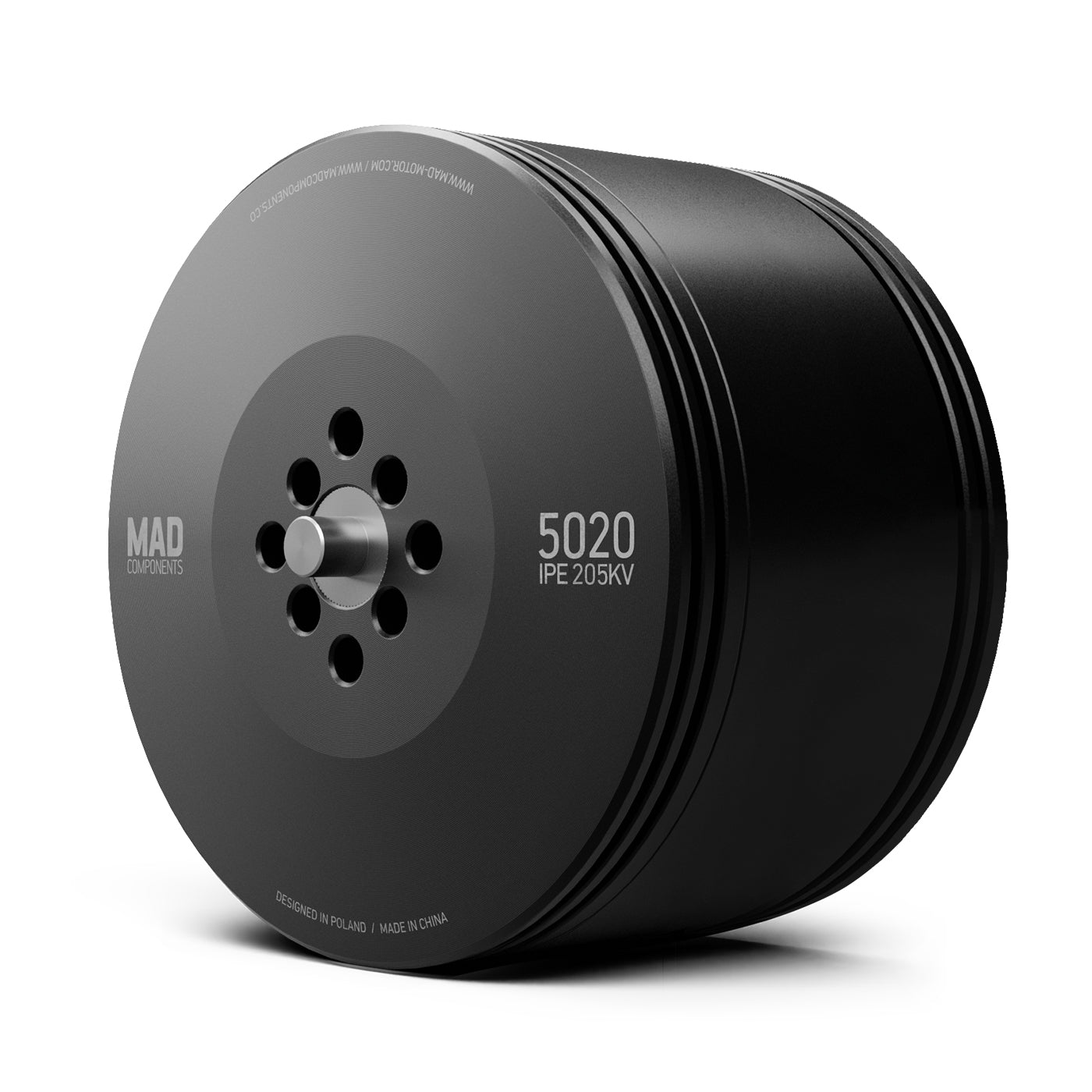 MAD 5020 IPE V3.0 205KV EVTOL Drone Motor, MAD Components 5020 IPE 205KV brushless drone motor with black housing and front mounting holes