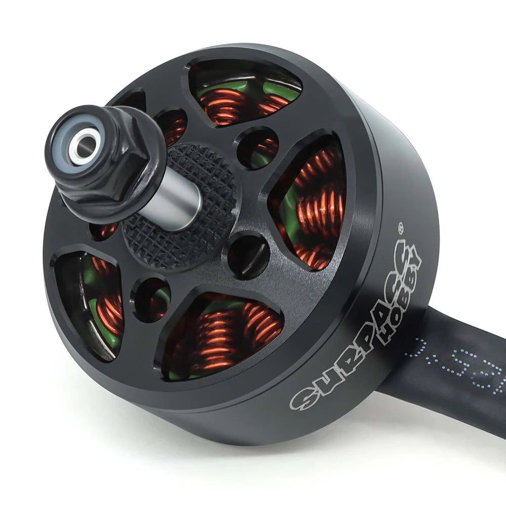 Surpass Hobby BAT B3010 brushless FPV drone motor close-up with exposed copper windings