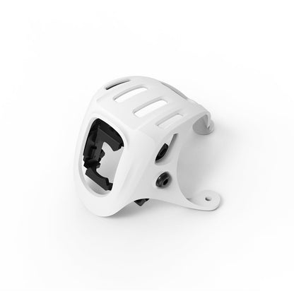 White canopy with black internal camera mount insert, side holes and mounting tabs