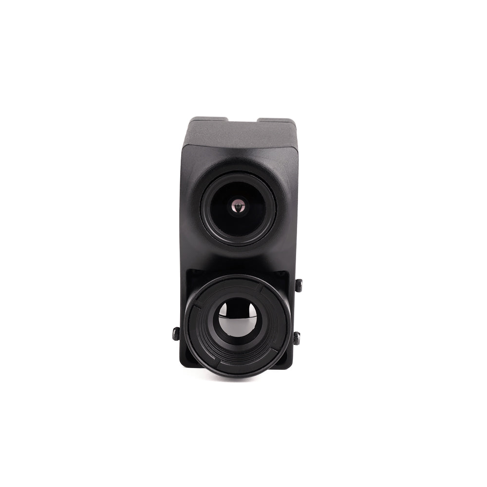 Axisflying ECO NAJA dual optical FPV camera module with two front lenses in a compact black housing