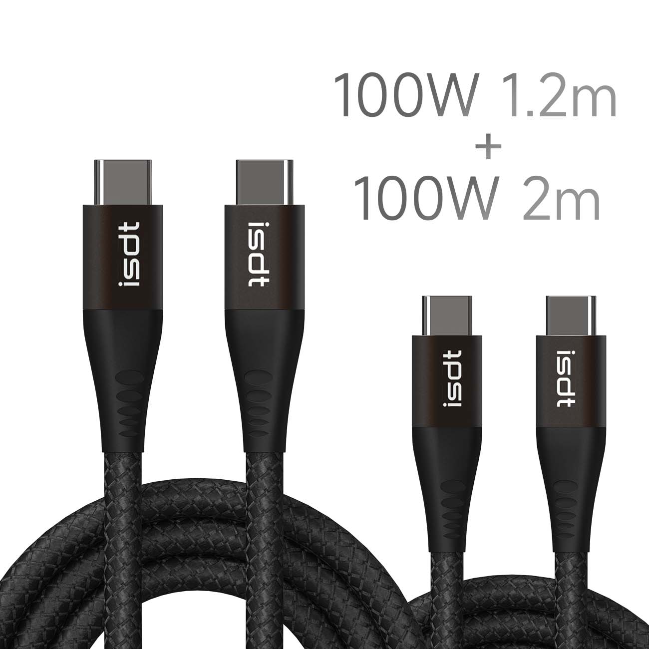 USB C Charger Cable,100W/240W Fast Charge USB C Cable,1.2m/2m USB C to USB C Cable for Phone,USB-C Data Lead Compatible with MacBook Pro/Samsung/Switch/PS5/Xiaomi/Huawei etc ISDT