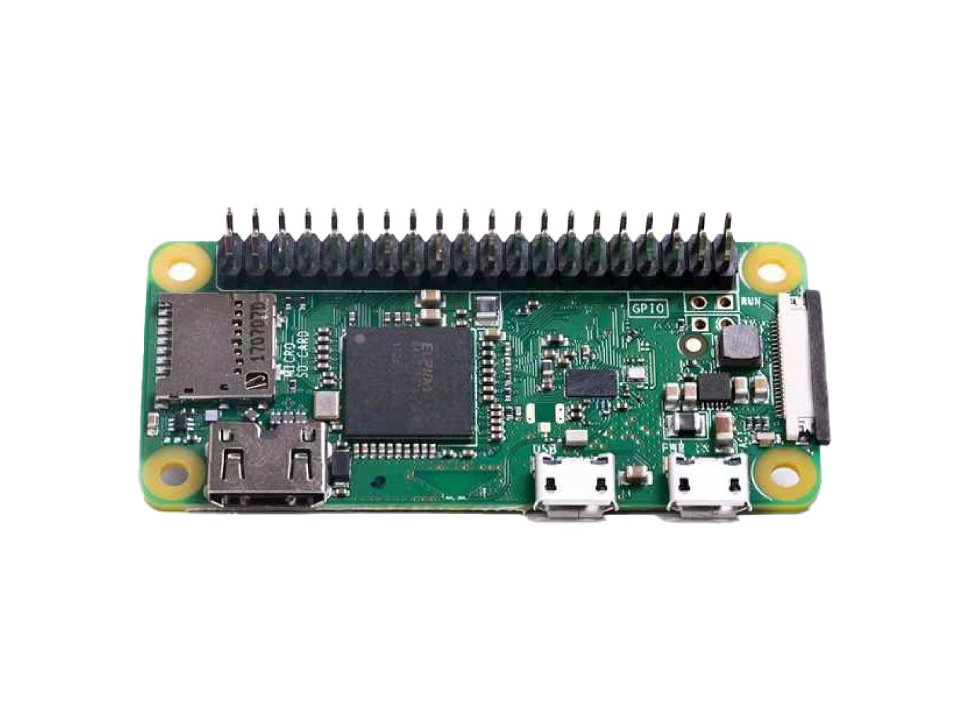 Raspberry Pi Zero WH Single-Board Computer with Headers, Wi‑Fi/Bluetooth 4.1 BLE, 40‑Pin HAT, CSI, Mini HDMI, OTG