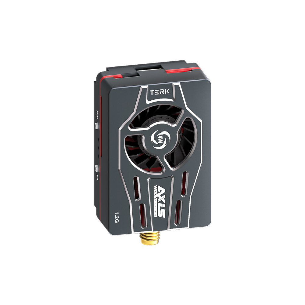 Axisflying TERK 1.2G 4W Analog VTX – Long‑Range Wireless Video Transmitter, IRC Tramp, 7‑30V, SMA, Fan‑Cooled