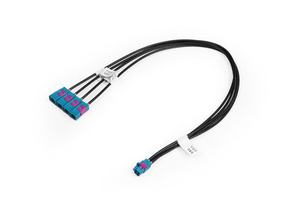 Mini-Fakra 4-in-1 Cable 0.5m Female-to-Female, Rosenberger GMSL2, Mini-Fakra to Fakra-Z, -40℃~85℃, 500mm