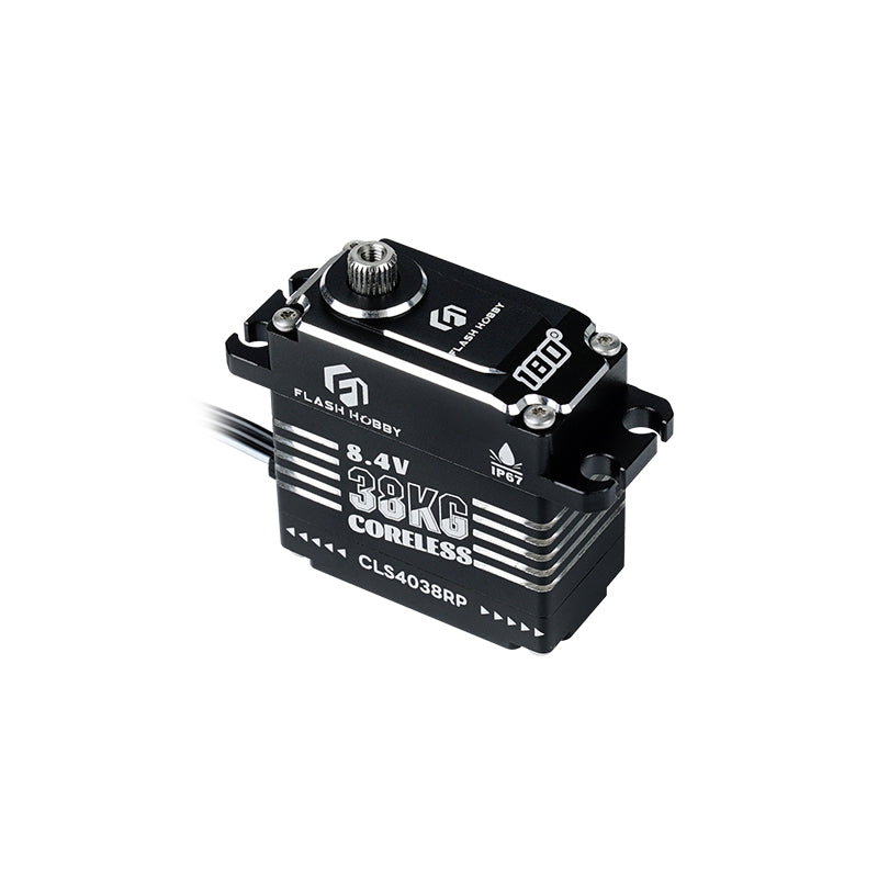 Flashhobby CLS4038RP 8.4V 38KG coreless digital servo with metal case, 25T spline and IP67 marking