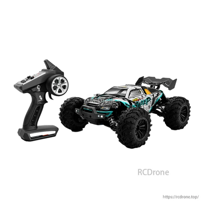 1:16 RC Car, 1:16 RC monster truck with 75km/h brushless or 50km/h brushed motor, 4WD off-road drift, LED lights, metal transmission, and 2.4G remote control.