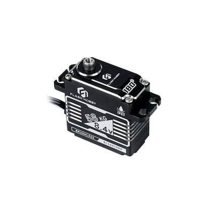Flashhobby BLS4058RP Servo, Flashhobby BLS4058RP brushless metal servo with 58KG 8.4V and IP67 marking, black case and spline output