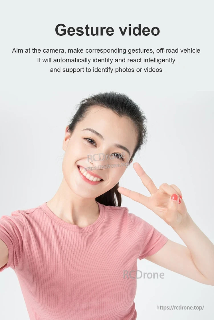 1:18 Rc Car, Gesture video: Aim camera at drone, make gestures; drone identifies and responds intelligently.