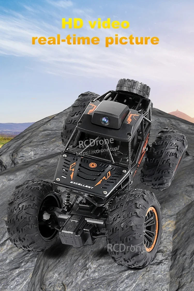 1:18 Rc Car, Alloy body with ABS components; independent shock absorbers.