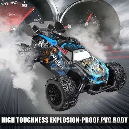 1/20 Scale 4 Wheel Drive Off-Road RC Car, Durable explosion-proof PVC body, 4WD RC monster truck with 20KM/H speed and 30M remote range.