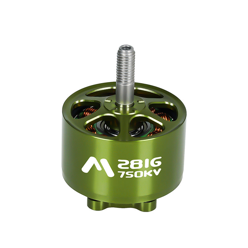 Flashhobby Mars 2816 BLDC Motor, Flashhobby Mars 2816 brushless motor in green housing with threaded shaft, labeled 2816 750KV