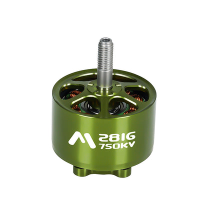 Flashhobby Mars 2816 BLDC Motor, Flashhobby Mars 2816 brushless motor in green housing with threaded shaft, labeled 2816 750KV