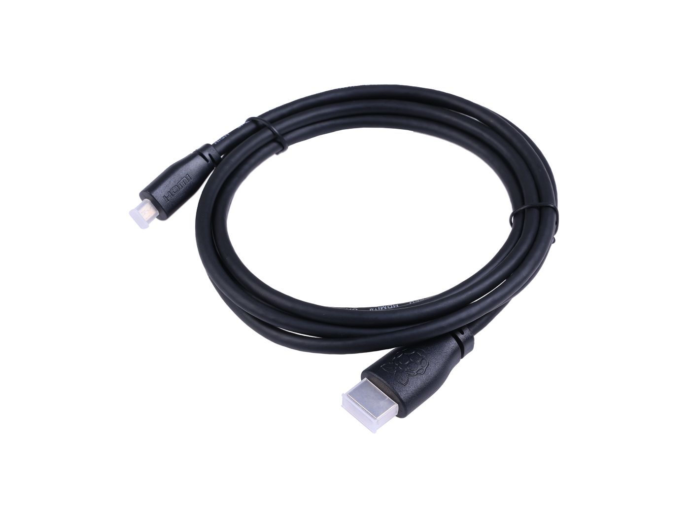 Official Raspberry Pi Micro‑HDMI to Standard HDMI Male Cable, 2M Black – uHDMI (Type D) to HDMI, Raspberry Pi 4 Compatible