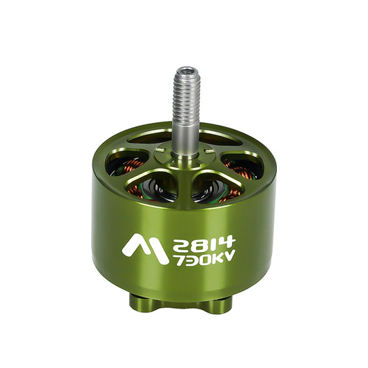 Flashhobby Mars 2814 BLDC Motor, Flashhobby Mars 2814 730KV brushless motor with green housing and threaded 5mm shaft