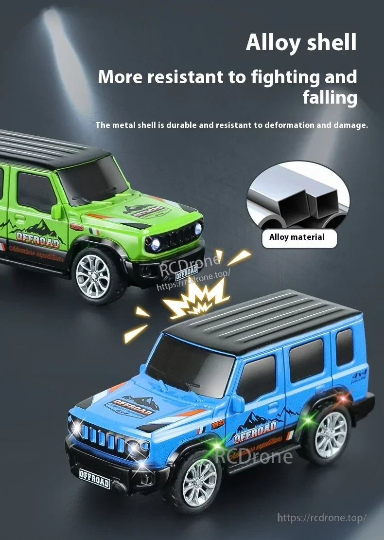 1:64 Mini Alloy Rc Car, Alloy shell RC car, durable and resistant to deformation and damage.