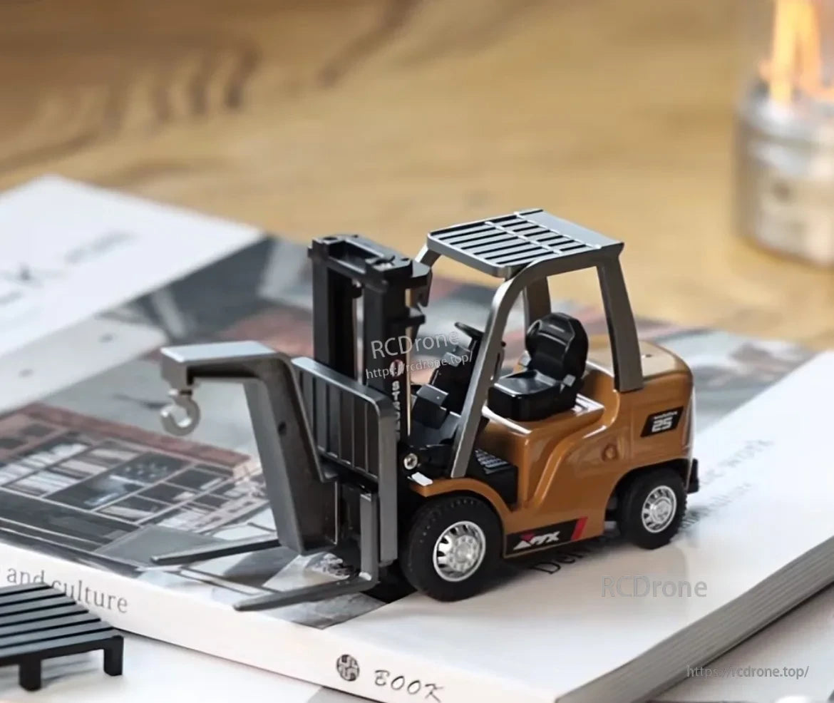 1/64 RC Forklift, RC forklift model with alloy construction and remote control features.