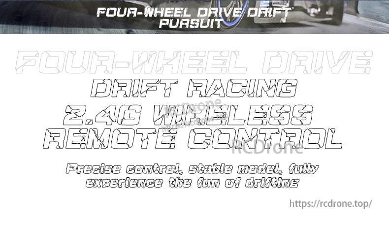 1/64 RC Car, Four-wheel drive drift car with 2.4G remote offers precise, stable control for an immersive drifting experience.