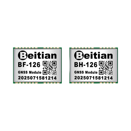 Beitian 126/190 series GNSS module variants BF-126 and BH-126 shown front view