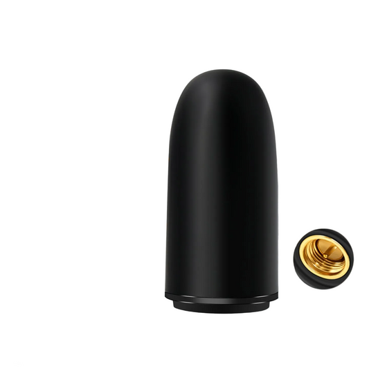 Beitian BT-602/BT-603 helical GNSS antenna, black dome housing with SMA-J connector close-up