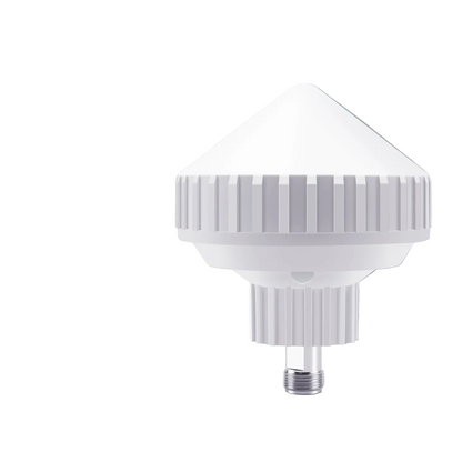Beitian BT-722 GNSS Timing Antenna white conical radome with N-K connector, side view