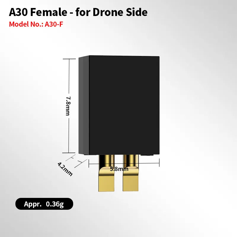 5 ST GAONENG GNB A30-kontaktadapter för FPV Whoops Drone LiPo-batteri